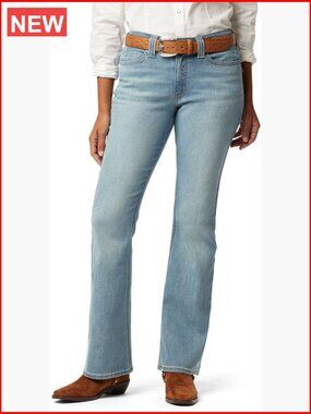 Medium Stretch Denim Boot Cut Jeans, Classic Fit